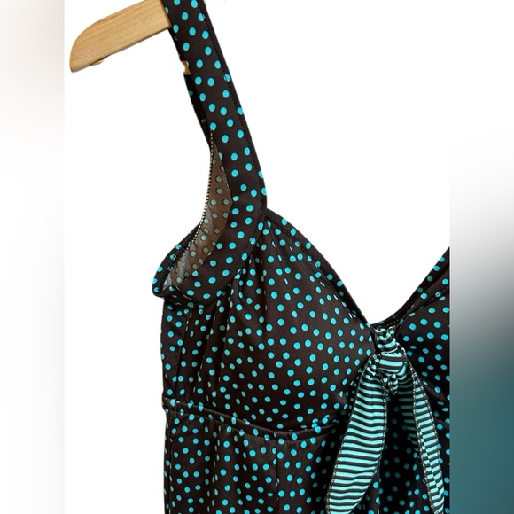 Maxine Polka Dot One Piece Swim Dress Swimsuit Size 12 NWT - Picture 4 of 8